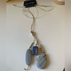 Universal Thread Goods Co semi precious Blue Stone w/ silver necklace Adjustable